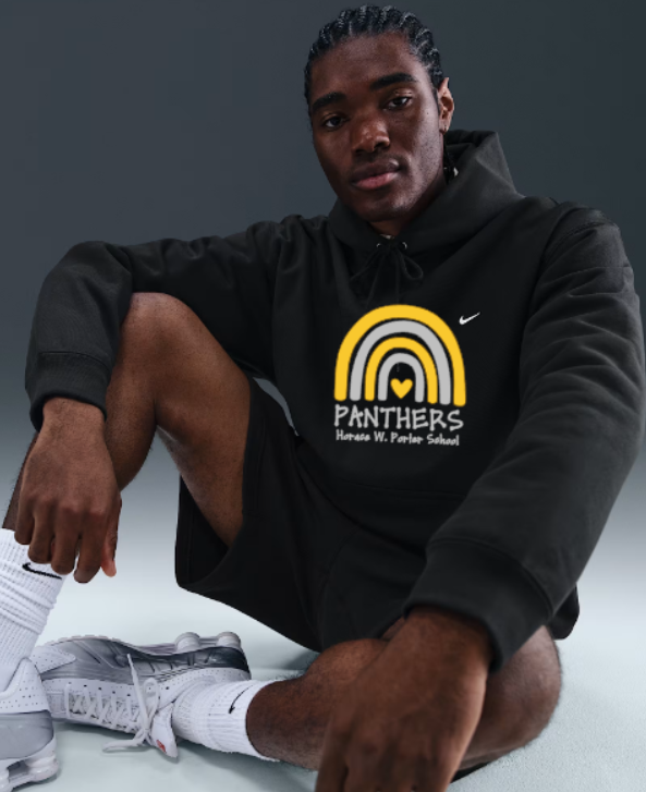 H.W. Porter Rainbow Nike Brand Solo Swoosh Hooded Sweatshirt Adult