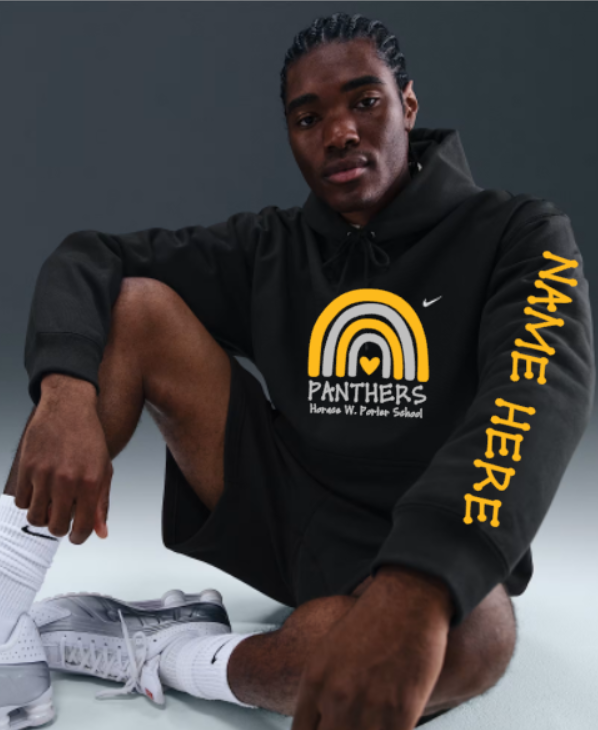 H.W. Porter Rainbow Nike Brand Solo Swoosh Hooded Sweatshirt Adult