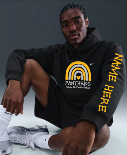 H.W. Porter Rainbow Nike Brand Solo Swoosh Hooded Sweatshirt Adult