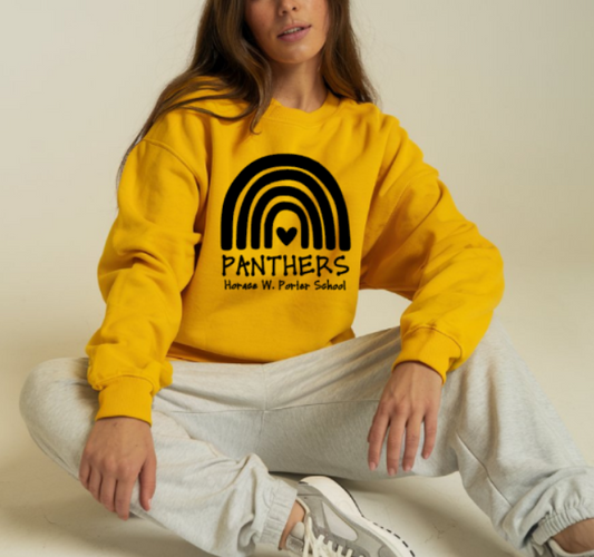 H.W. Porter Rainbow Crew Neck Gildan Heavy Blend Sweatshirt