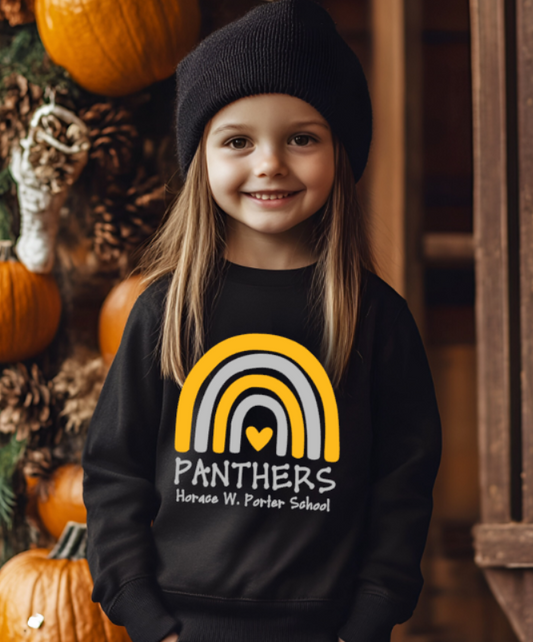 H.W. Porter Rainbow YOUTH Gildan Heavy 50/50 Fleece Crew Sweatshirt