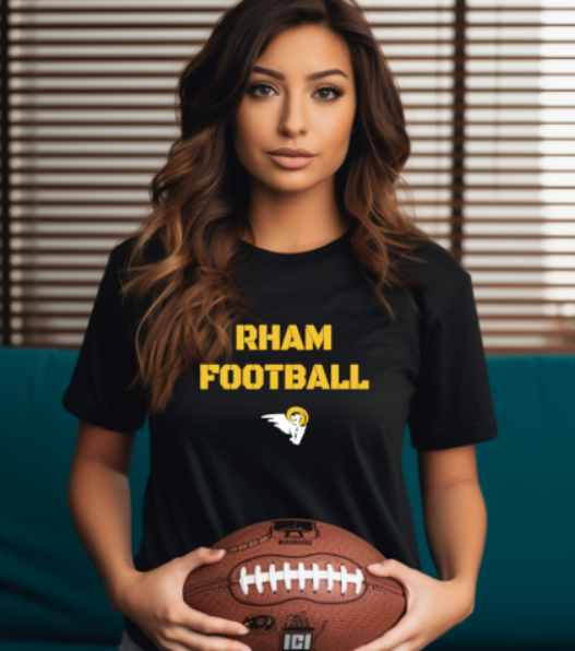 RHAM Football Bella+Canvas Brand Short Sleeve Women's Cut Tshirt- Custom Personalization!
