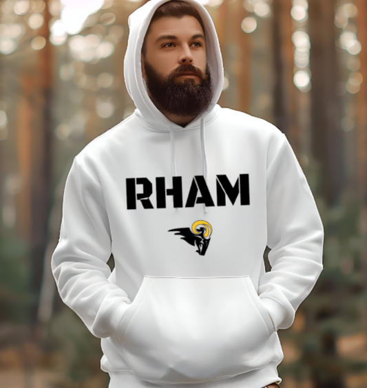 RHAM Adult Gildan Heavy 50/50 Blend Hooded Sweatshirt- Custom Personalization!