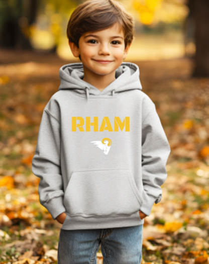 RHAM YOUTH Gildan Heavy 50/50 Blend Hooded Sweatshirt- Custom Personalization!