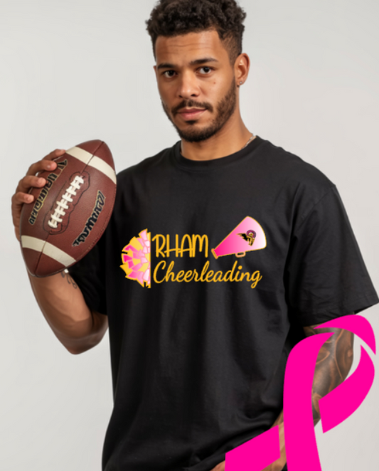 RHAM FCheerleading Limited Edition Pink Gildan Heavy Cotton Short Sleeve Tshirt- Custom Personalization!