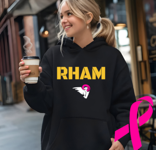 RHAM Limited Edition Pink - Adult Gildan Heavy 50/50 Blend Hooded Sweatshirt- Custom Personalization!