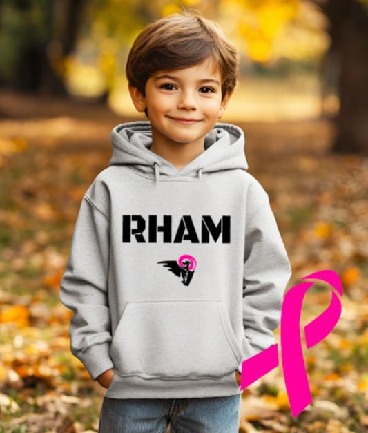 RHAM YOUTH Limited Edition Pink - Gildan Heavy 50/50 Blend Hooded Sweatshirt- Custom Personalization!