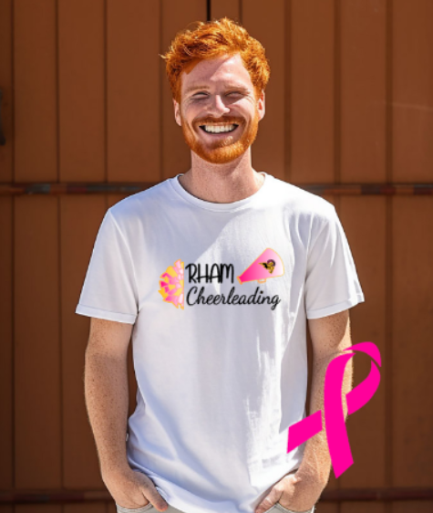 RHAM FCheerleading Limited Edition Pink Gildan Heavy Cotton Short Sleeve Tshirt- Custom Personalization!