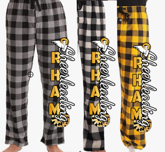 RHAM Cheerleading Flannel Pajama Pants ADULT SIZES