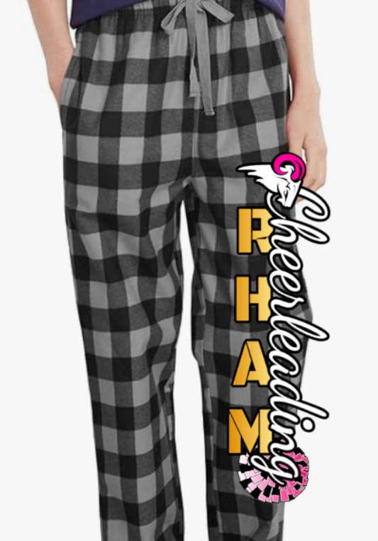 RHAM PINK! Cheerleading Flannel Pajama Pants Youth