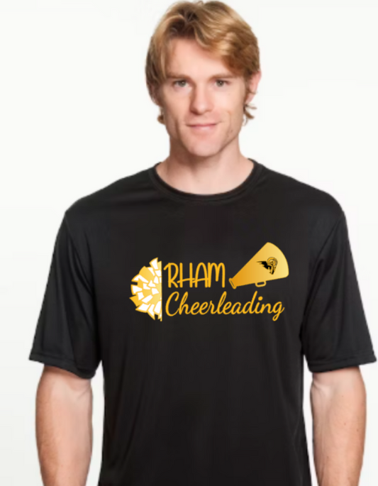 RHAM Cheerleading Gildan A4 Poly Cooling Performance Short Sleeve Tshirt- Custom Personalization!