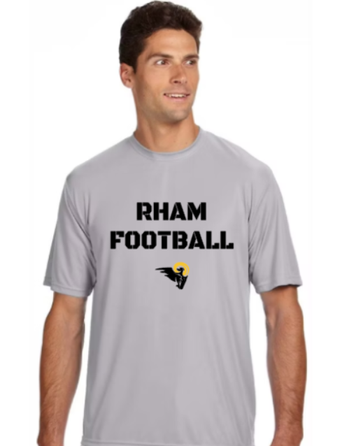 RHAM Football Gildan A4 Unisex, Women, Youth Poly Cooling Performance Short/Long Sleeve Tshirt