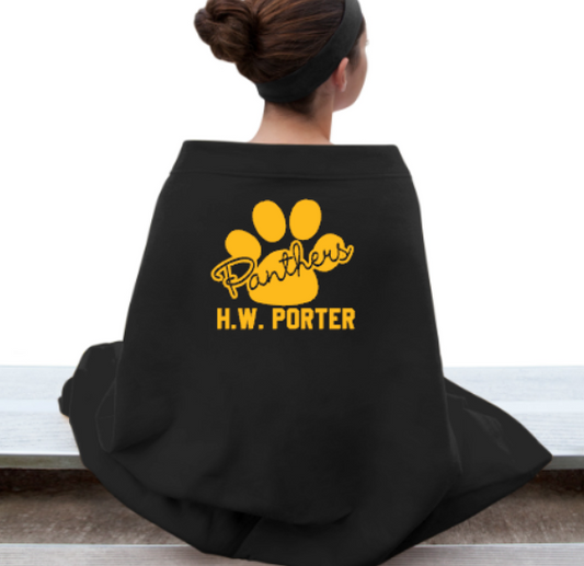 H.W. Porter Cursive Heavy Blend Stadium Blanket