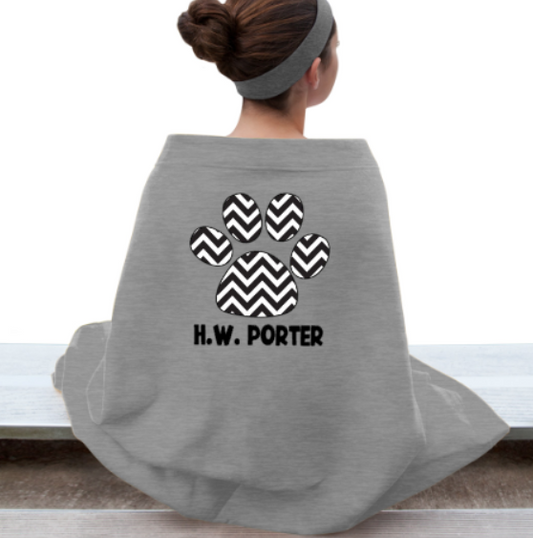 H.W. Porter Chevron Heavy Blend Stadium Blanket