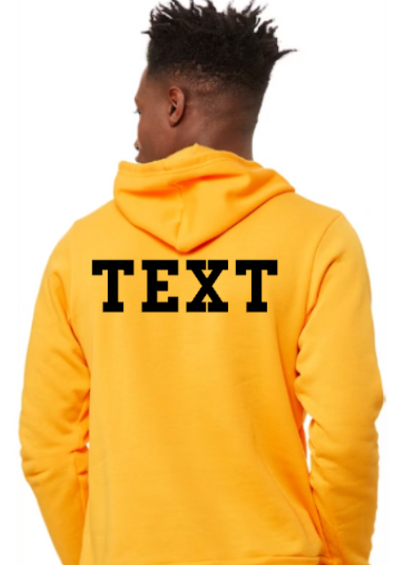 H.W. Porter Chevron Logo Bella+Canvas Sponge Fleece Adult Hooded Sweatshirt- Custom Personalization!