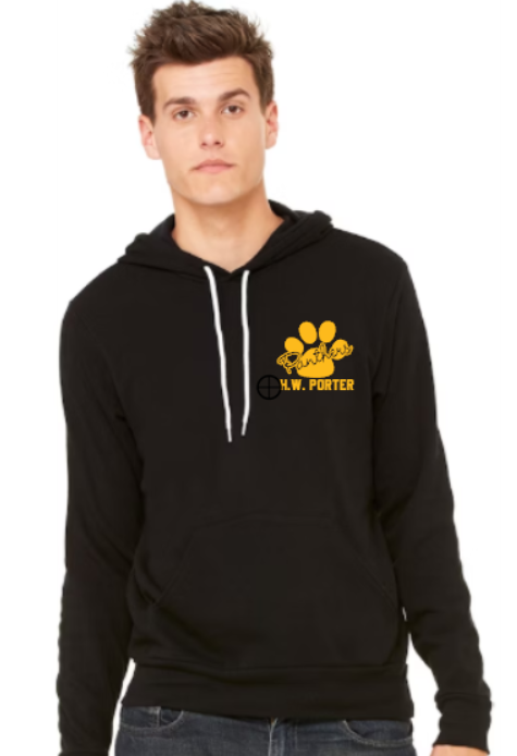 H.W. Porter Cursive Logo Bella+Canvas Sponge Fleece Adult Hooded Sweatshirt- Custom Personalization!