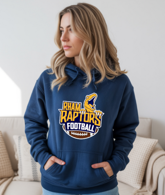 RHAM Raptors  - Adult Gildan Heavy 50/50 Blend Hooded Sweatshirt- Custom Personalization!