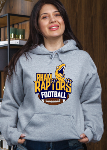 RHAM Raptors  - Adult Gildan Heavy 50/50 Blend Hooded Sweatshirt- Custom Personalization!