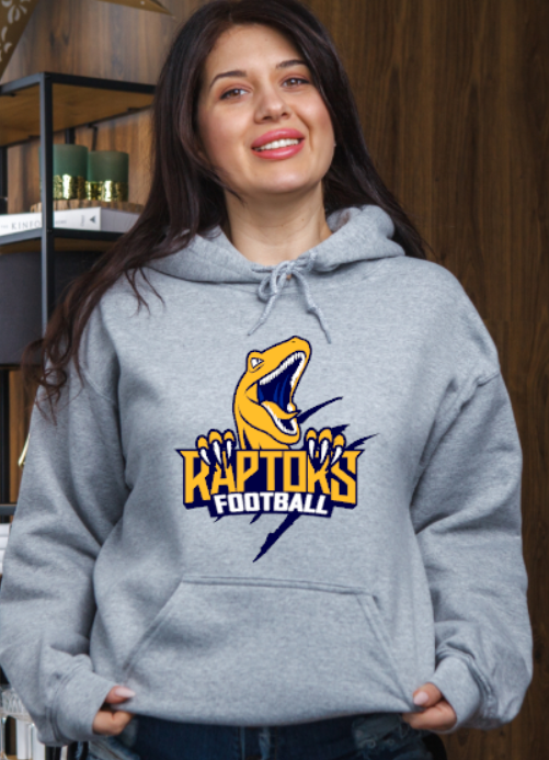 RHAM Raptors Claw - Adult Gildan Heavy 50/50 Blend Hooded Sweatshirt- Custom Personalization!