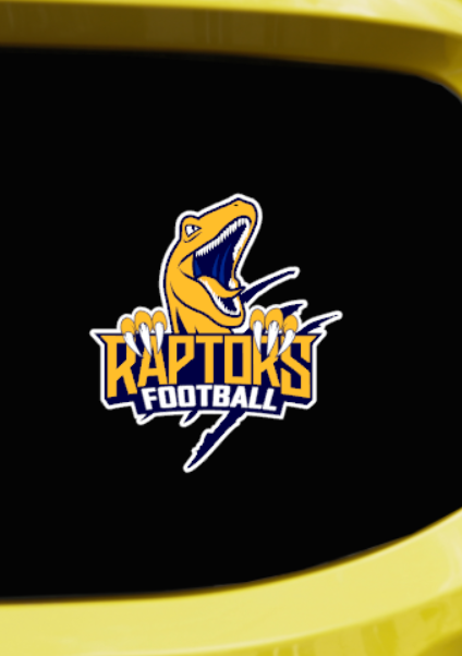 RHAM HS Football Claw UV Printed Decal - choose your colors and sizes!