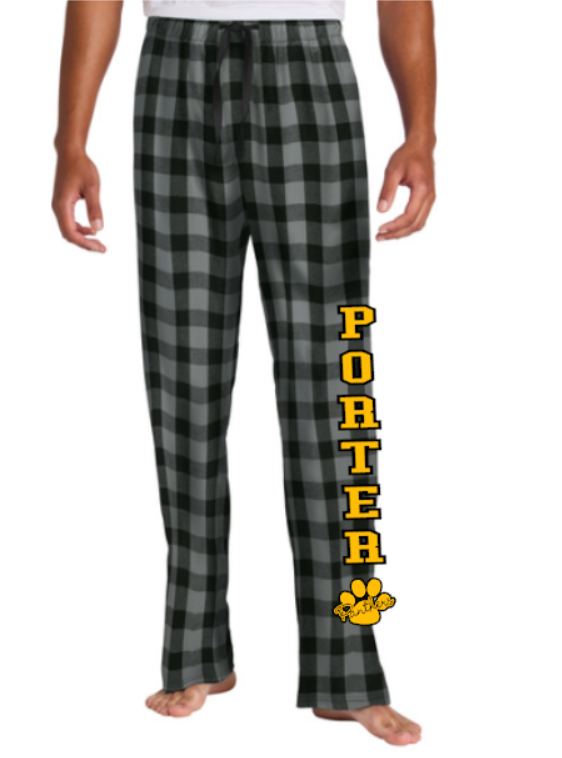 H.W. Porter Adult Pajama Pants Black and Gray District Brand - Customize yours today!