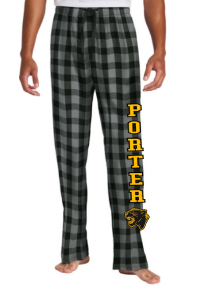 H.W. Porter Adult Pajama Pants Black and Gray District Brand - Customize yours today!