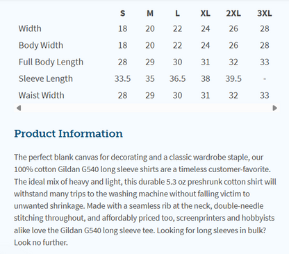 H.W. Porter Long Sleeve youth/adult Tee Cursive Logo - Customize yours today!