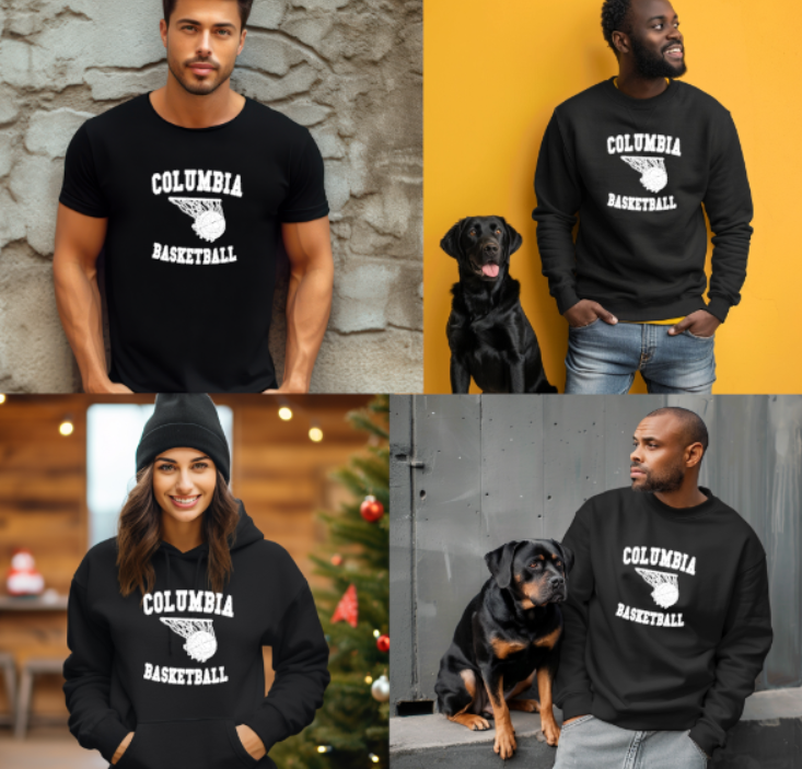 Columbia Basketball Shirt Youth to ADULT sizes - Customize yours now! Multiple shirt types available