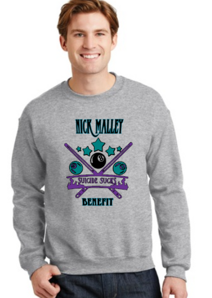2026 Malley 8ball Tournament Gildan Crew Neck Sweatshirt (Youth and Adult).  Customize yours today!