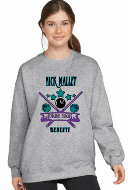 2026 Malley 8ball Tournament SOFTSTYLE Gildan Crew Neck Sweatshirt (Youth and Adult).  Customize yours today!