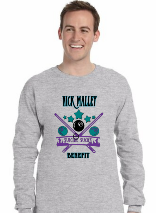 2026 Malley 8ball Tournament Softstyle Gildan Long Sleeve Tee (youth and adult) Customize yours today!