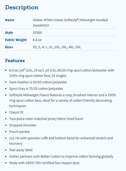 RYFC New! Customizable Family Circle Adult and Youth Hooded Sweatshirt (or upgrade to softstyle)