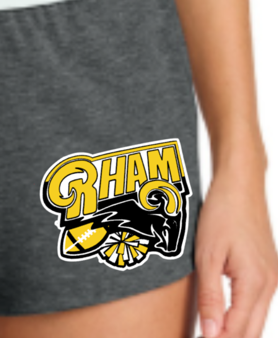 RYFC RHAM Customizable Cheerleading Shorts, ladies and youth cut. Sport Tek