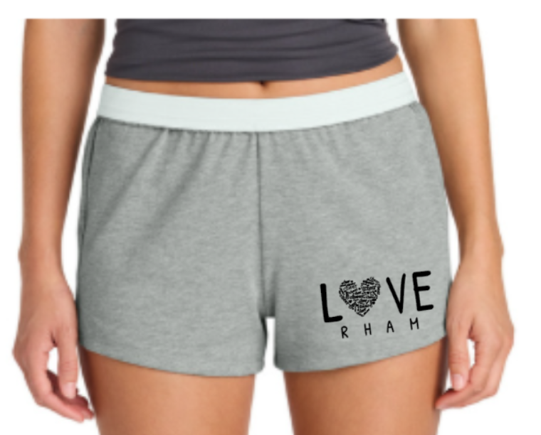RYFC RHAM Customizable LOVE Cheerleading Shorts, ladies and youth cut. Sport Tek