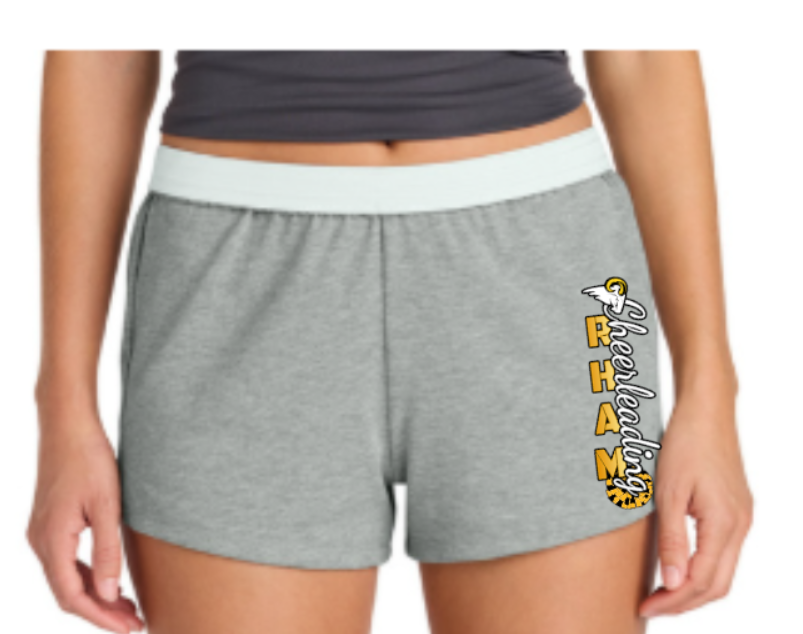 RYFC RHAM Customizable Vertical Cheerleading Shorts, ladies and youth cut. Sport Tek