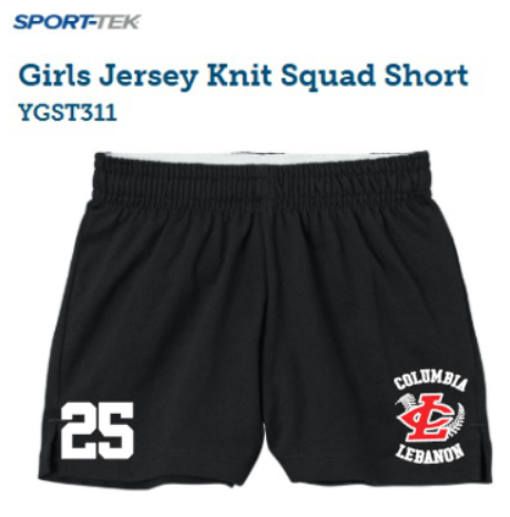 CLLL Customizable Shorts, ladies and girls youth cut. Sport Tek