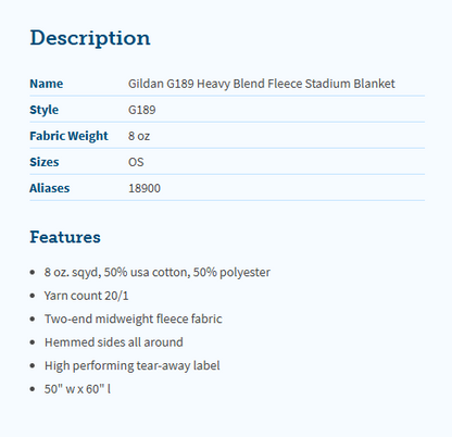 CLLL Customizable Stadium Blanket