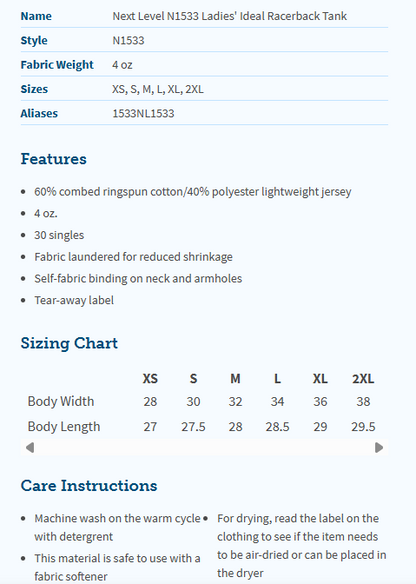 Royals Baseball/Softball Customizable Racerback tank