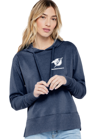 AEC LAT  Ladies' Vintage Wash Fleece Hooded Sweatshirt
