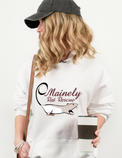 Mainely Rat Rescue Logo CUSTOMIZABLE Softstyle Gildan Hooded Sweatshirt