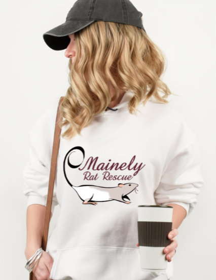 Mainely Rat Rescue Logo CUSTOMIZABLE Softstyle Gildan Hooded Sweatshirt