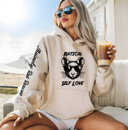 Mainely Rat Ratical Self Love CUSTOMIZABLE Softstyle Gildan Hooded Sweatshirt