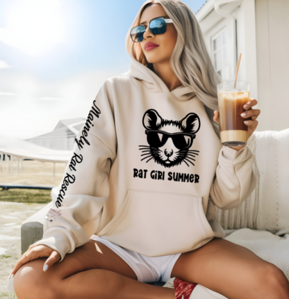 Mainely Rat Rat Girl Summer CUSTOMIZABLE Softstyle Gildan Hooded Sweatshirt