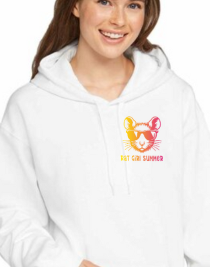 Mainely Rat Rat Girl Summer 2026 Colors CUSTOMIZABLE Softstyle Gildan Hooded Sweatshirt