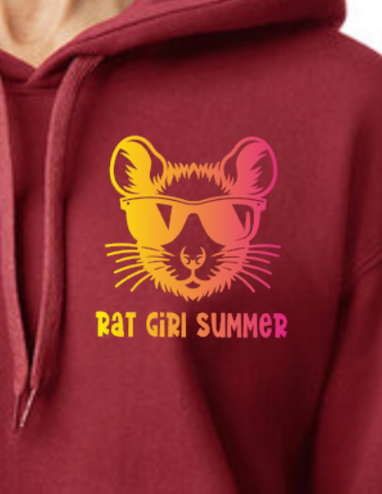 Mainely Rat Rat Girl Summer 2026 Colors CUSTOMIZABLE Softstyle Gildan Hooded Sweatshirt