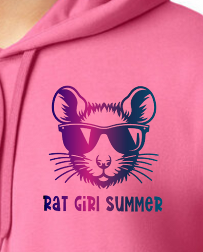 Mainely Rat Rat Girl Summer 2026 Colors CUSTOMIZABLE Softstyle Gildan Hooded Sweatshirt