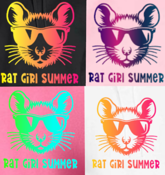 Mainely Rat Rat Girl Summer 2026 Colors CUSTOMIZABLE Softstyle Gildan Hooded Sweatshirt
