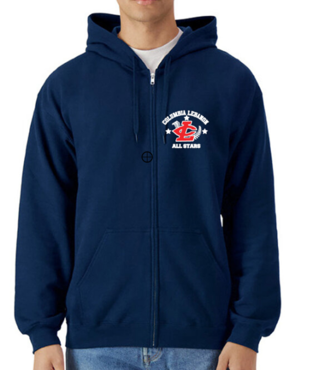 CLLL All Star Customizable Zip Up Gildan - Youth to adult sizes