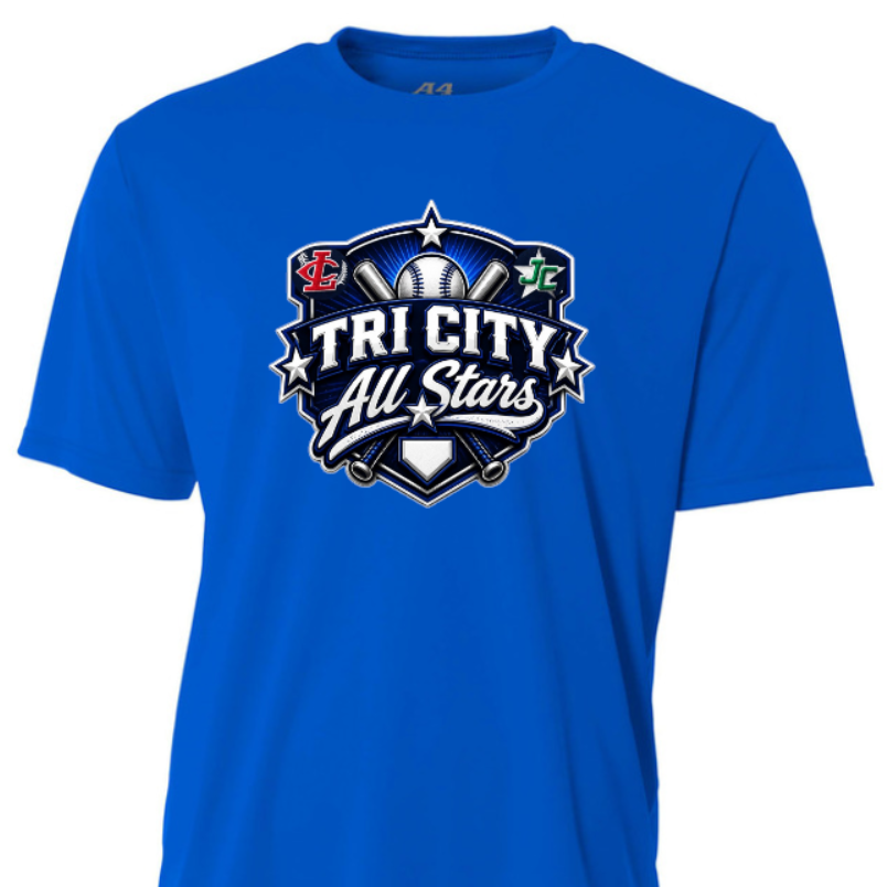 Tri City All Stars Customizable Tees A4Sport Wicking - Youth, Adult and Women's Cut