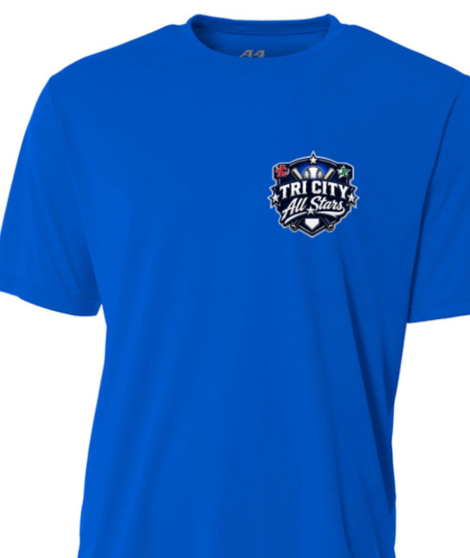 Tri City All Stars Customizable Tees A4Sport Wicking - Youth, Adult and Women's Cut